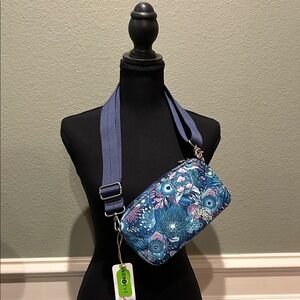 Sakroots Lodi Floral Blue Crossbody Bag